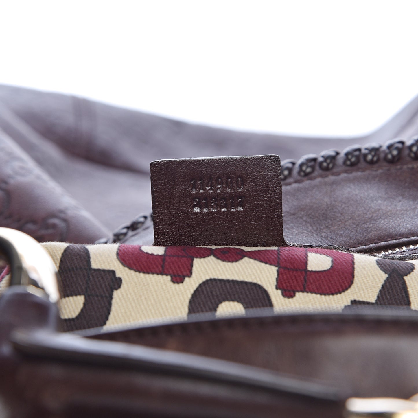 Guccissima Large Horsebit Chain Hobo Chocolate