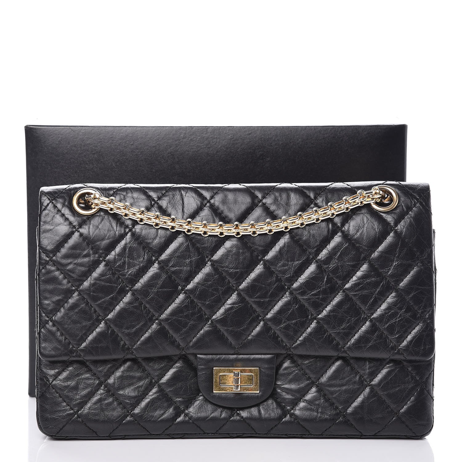Chanel Aged Calfskin Quilted 2.55 Reissue 226 Flap Black 12 of 12