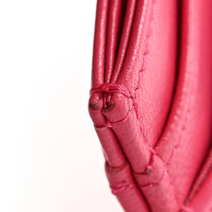 Chanel Shiny Goatskin Quilted 19 Card Holder Dark Pink 10 of 13