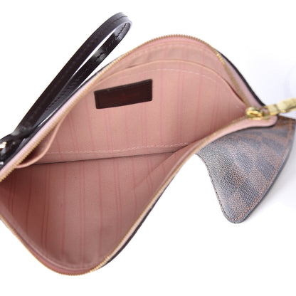 Louis Vuitton Damier Ebene Neverfull MM GM Pochette Rose Ballerine 5 of 7