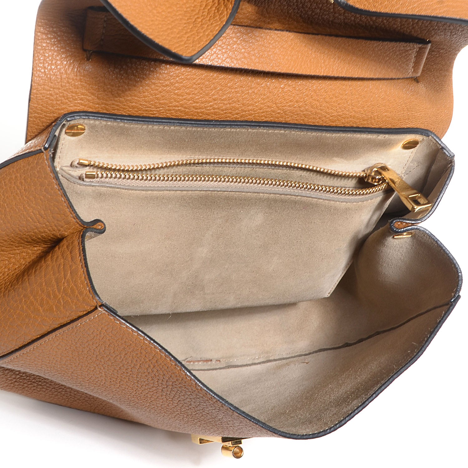 Chloe Grained Calfskin Large Drew Shoulder Bag Tan 5 of 8