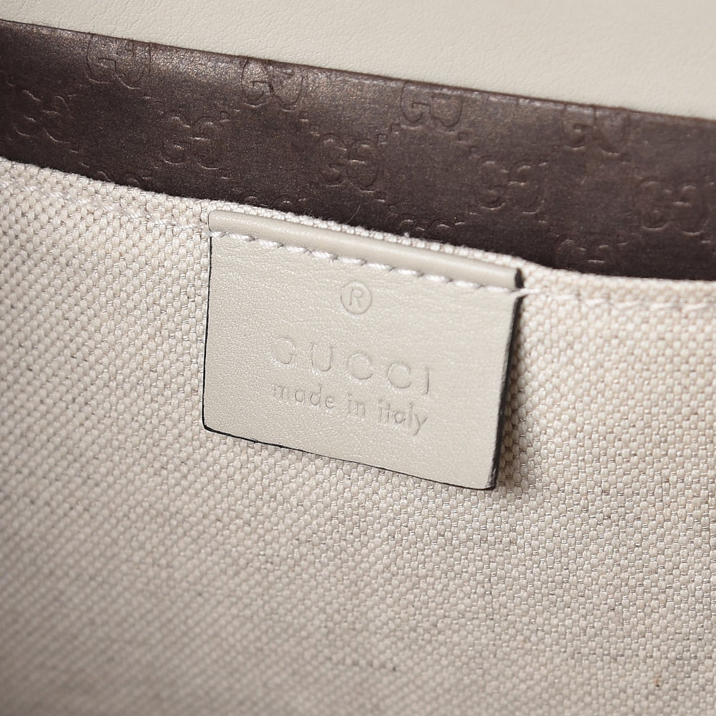 Guccissima Signature Medium Emily Chain Shoulder Bag Mystic White