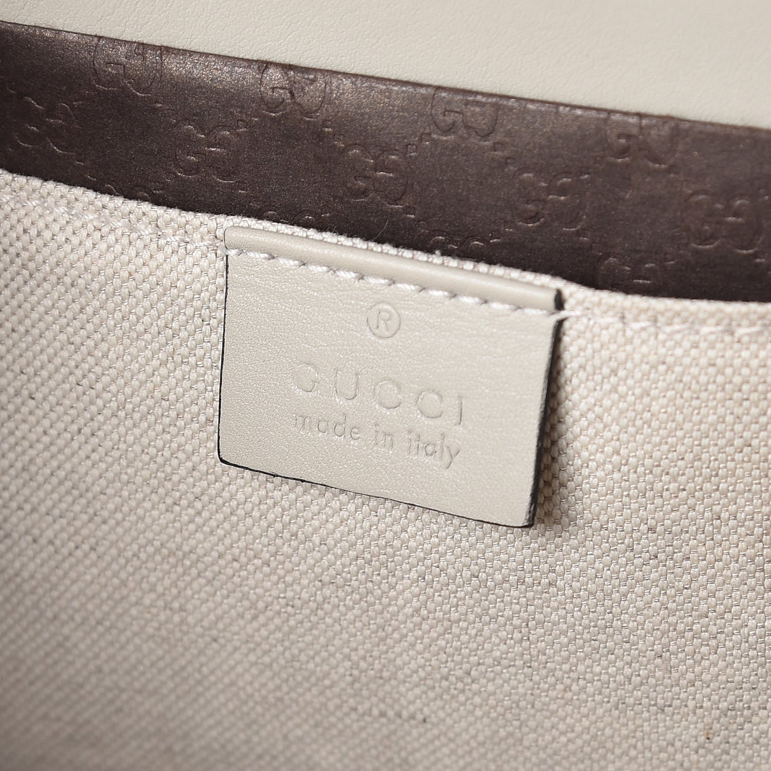 Gucci Guccissima Signature Medium Emily Chain Shoulder Bag Mystic White 7 of 11