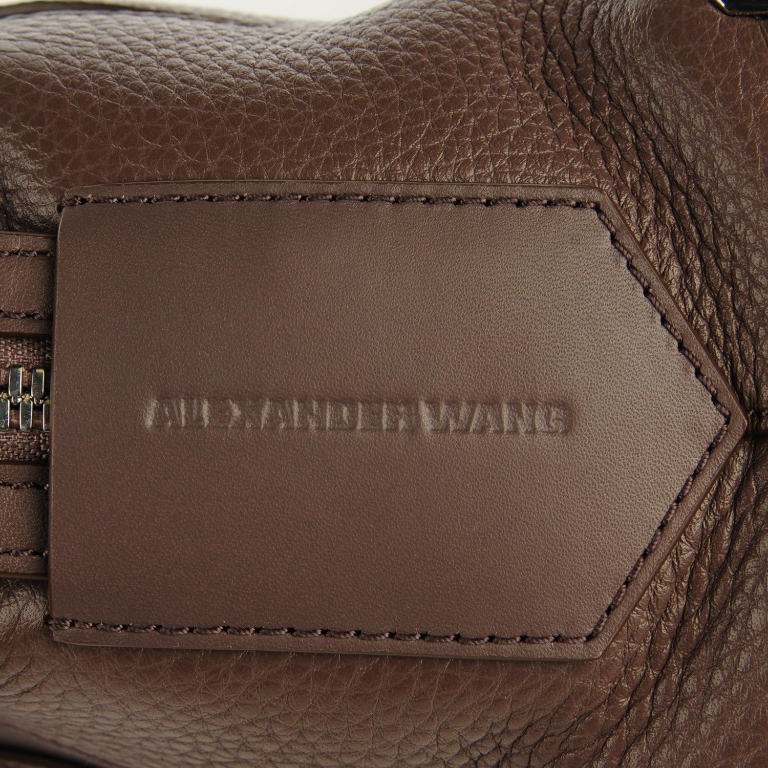 Alexander Wang Pebbled Calfskin Mini Emile Taupe Silver Hardware 9 of 9