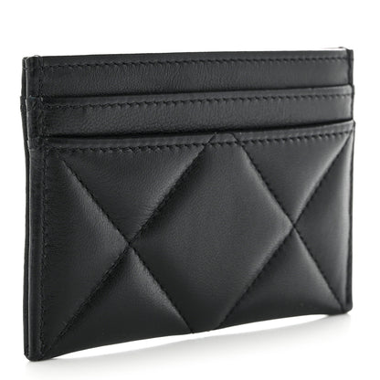Chanel Lambskin Quilted Chanel 19 Card Holder Black 3 of 11