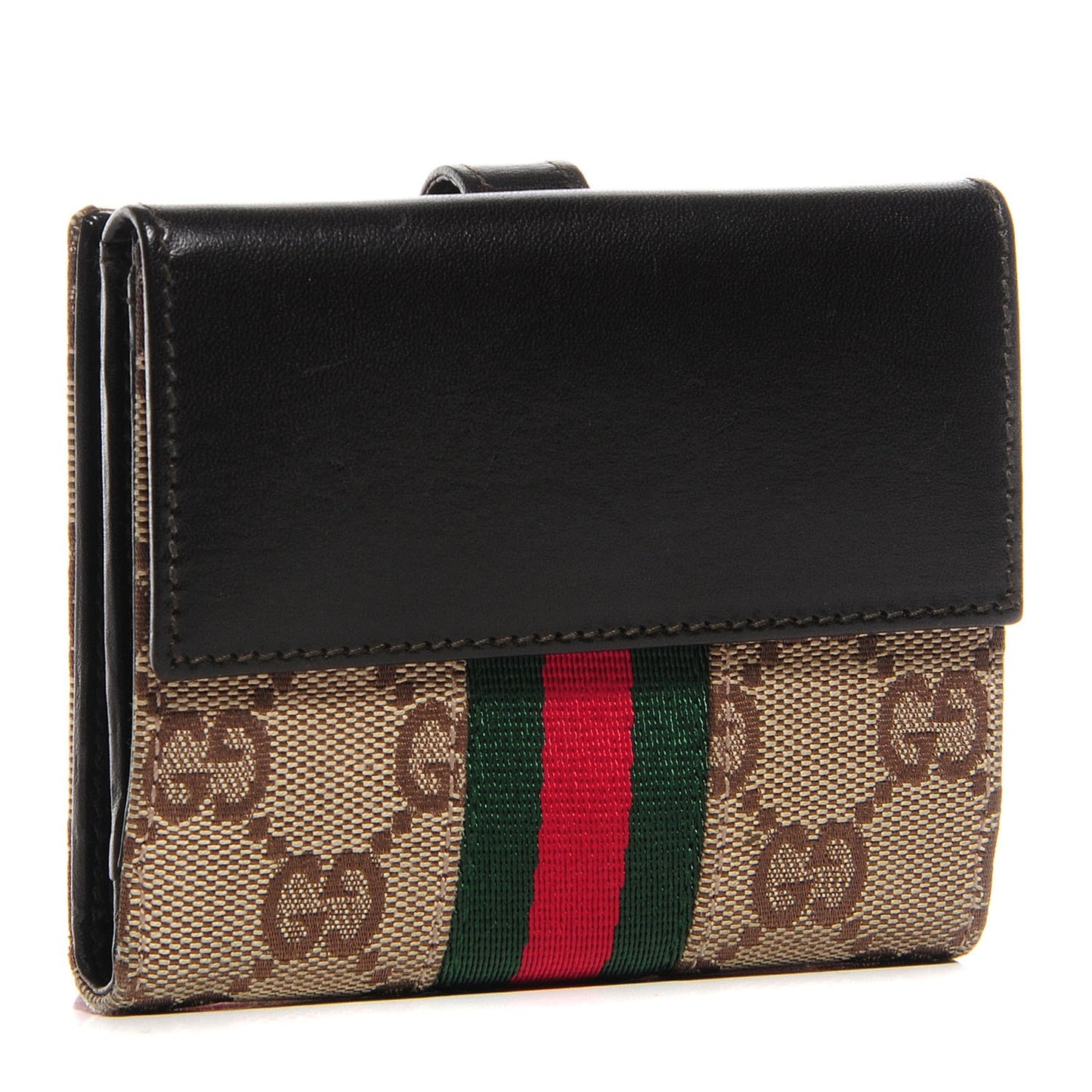 Monogram Web Jackie French Wallet Brown