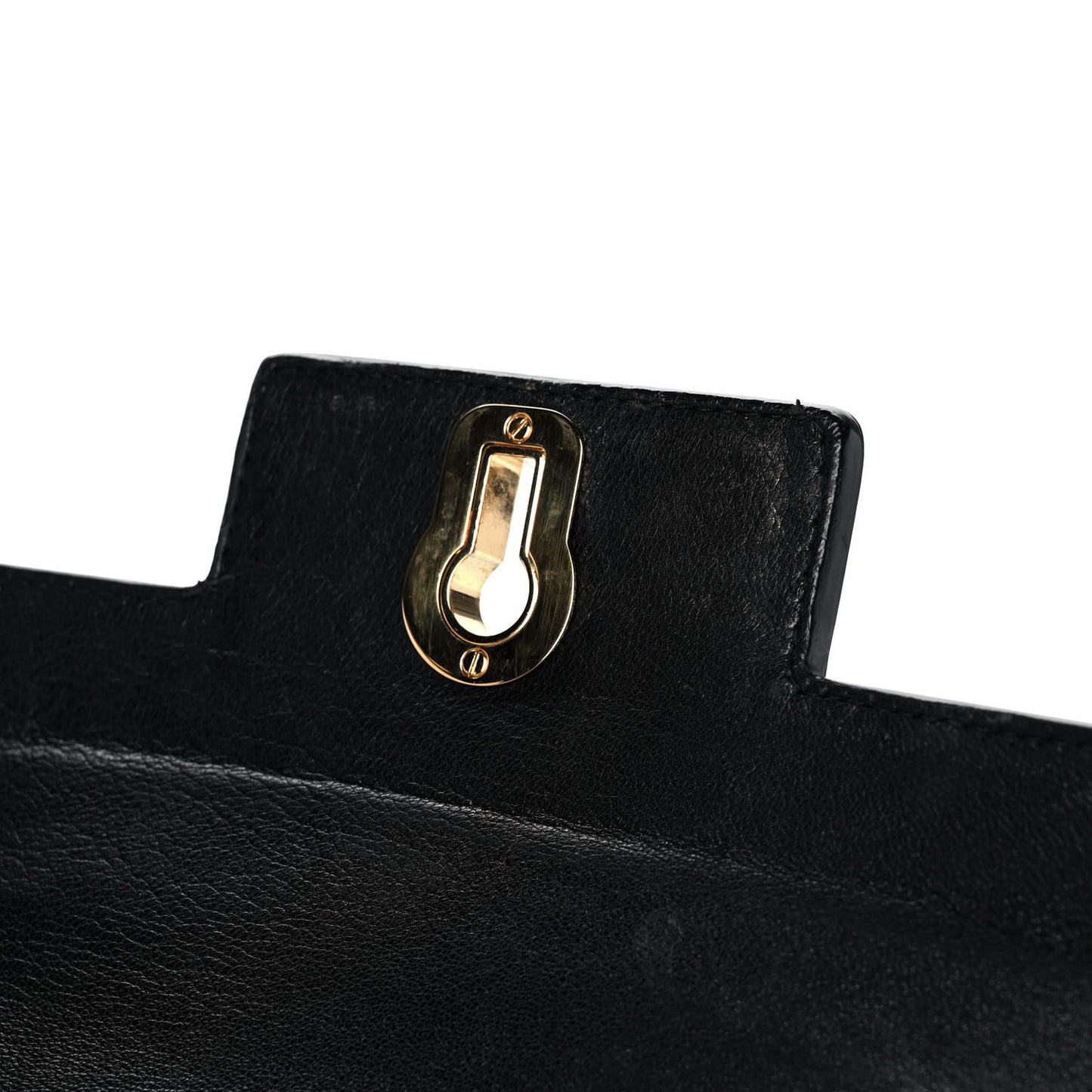 Vernice Saffiano Clutch Black