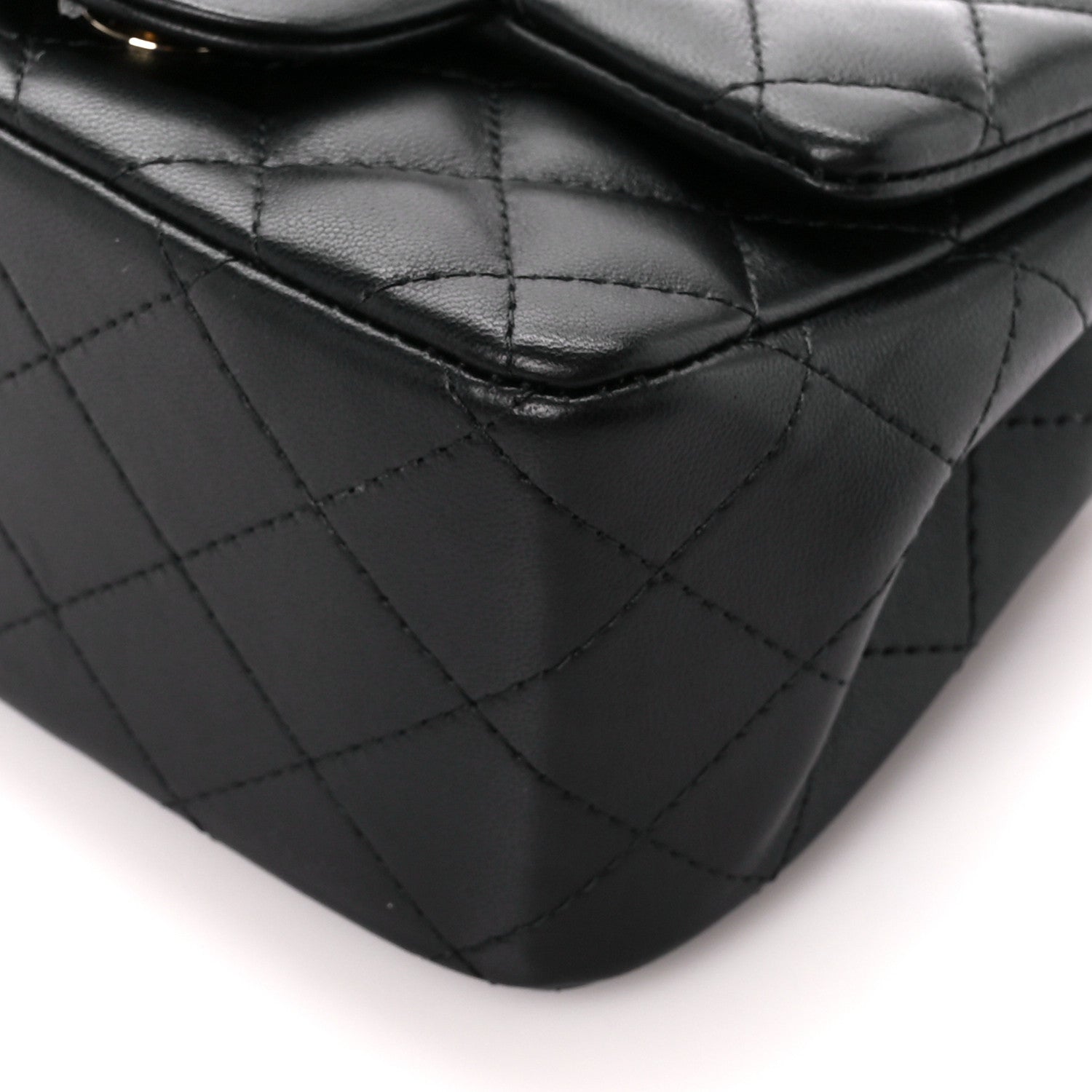Chanel Lambskin Quilted Mini Square Flap Black 11 of 12