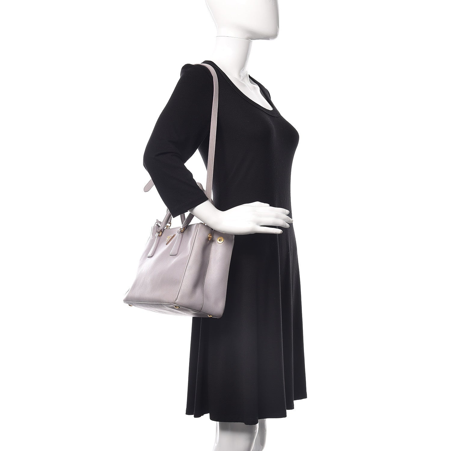 Prada Saffiano Small Galleria Double Zip Tote Glicine 3 of 26