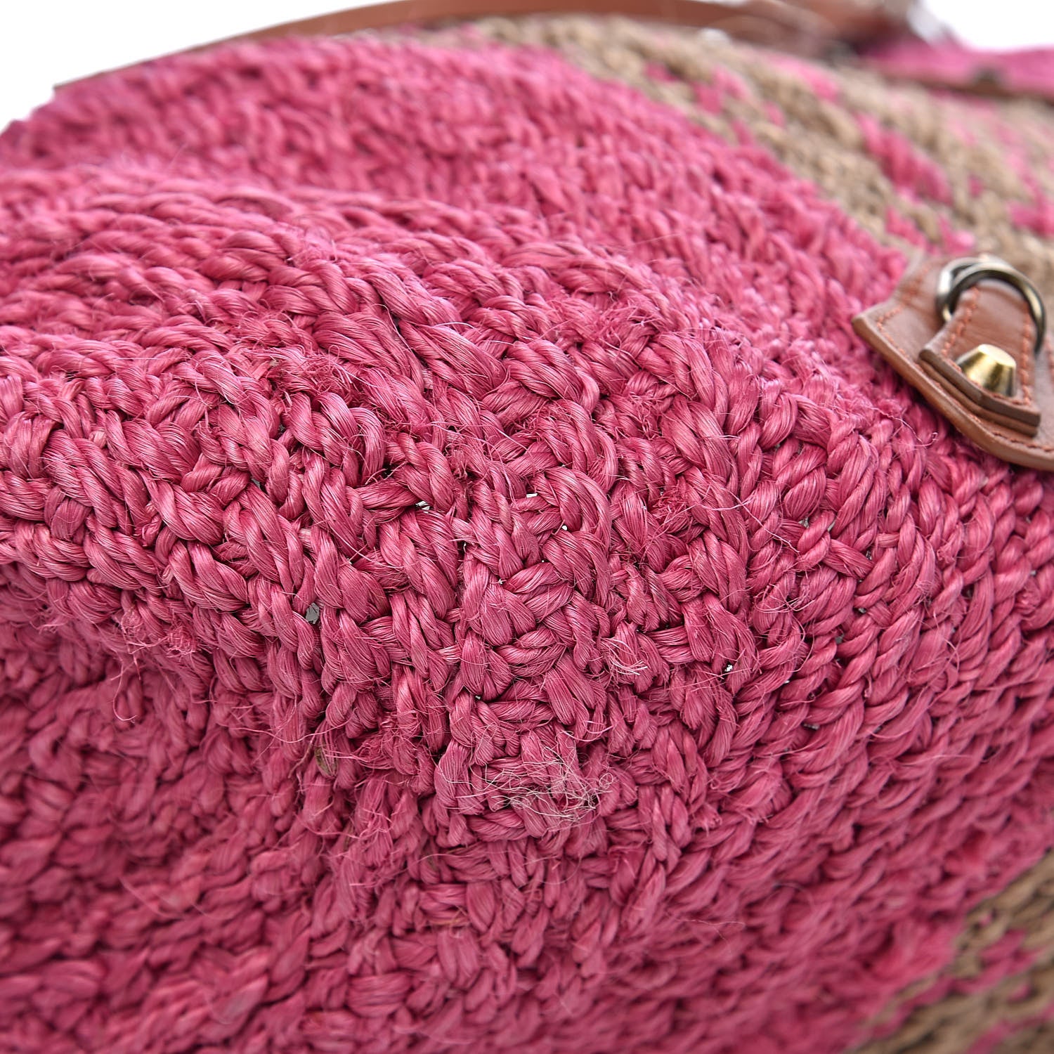 Balenciaga Raffia Panier Two-Toned Raffia Tote Pink Natural 11 of 12