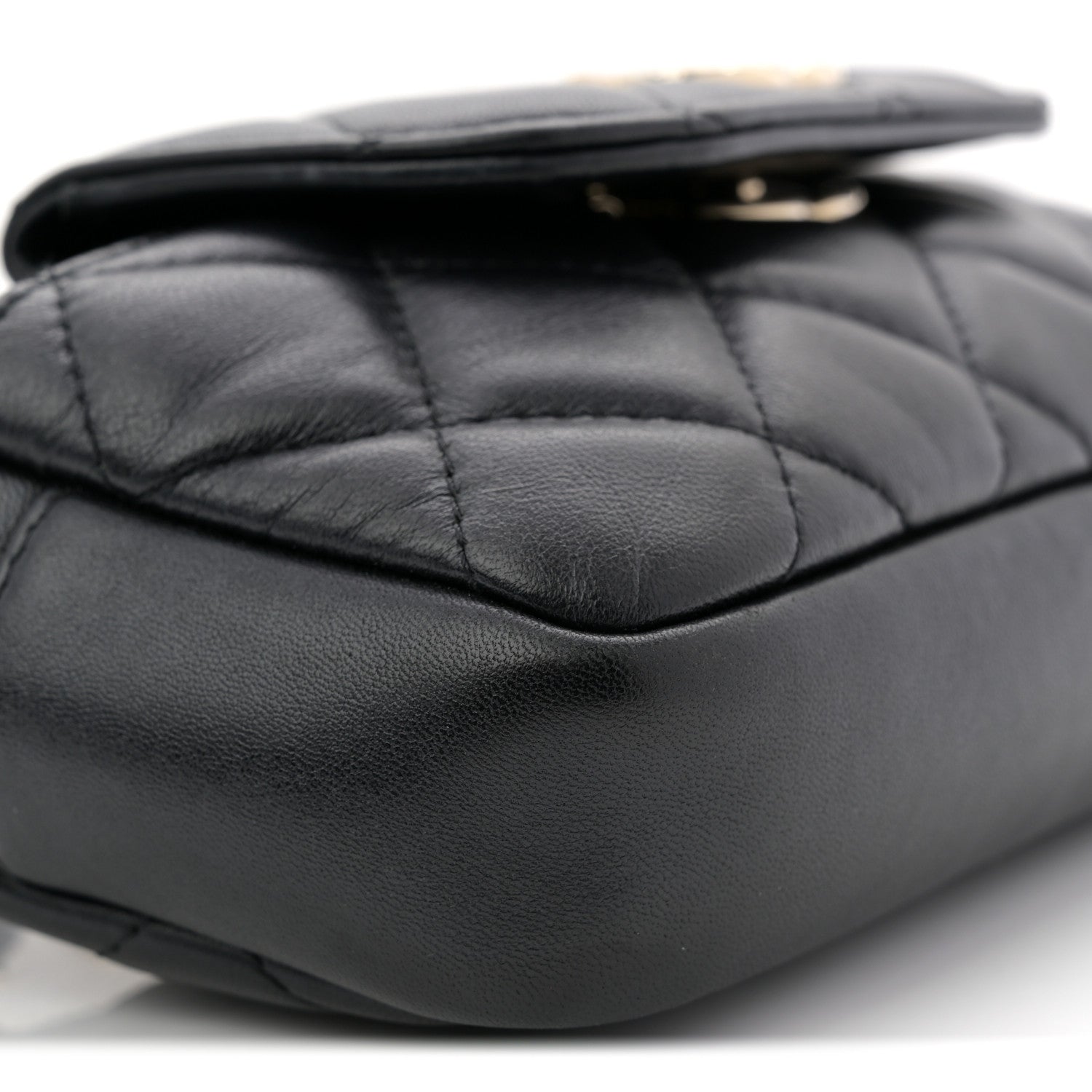 Chanel Lambskin Quilted Waist Bag Black 10 of 11