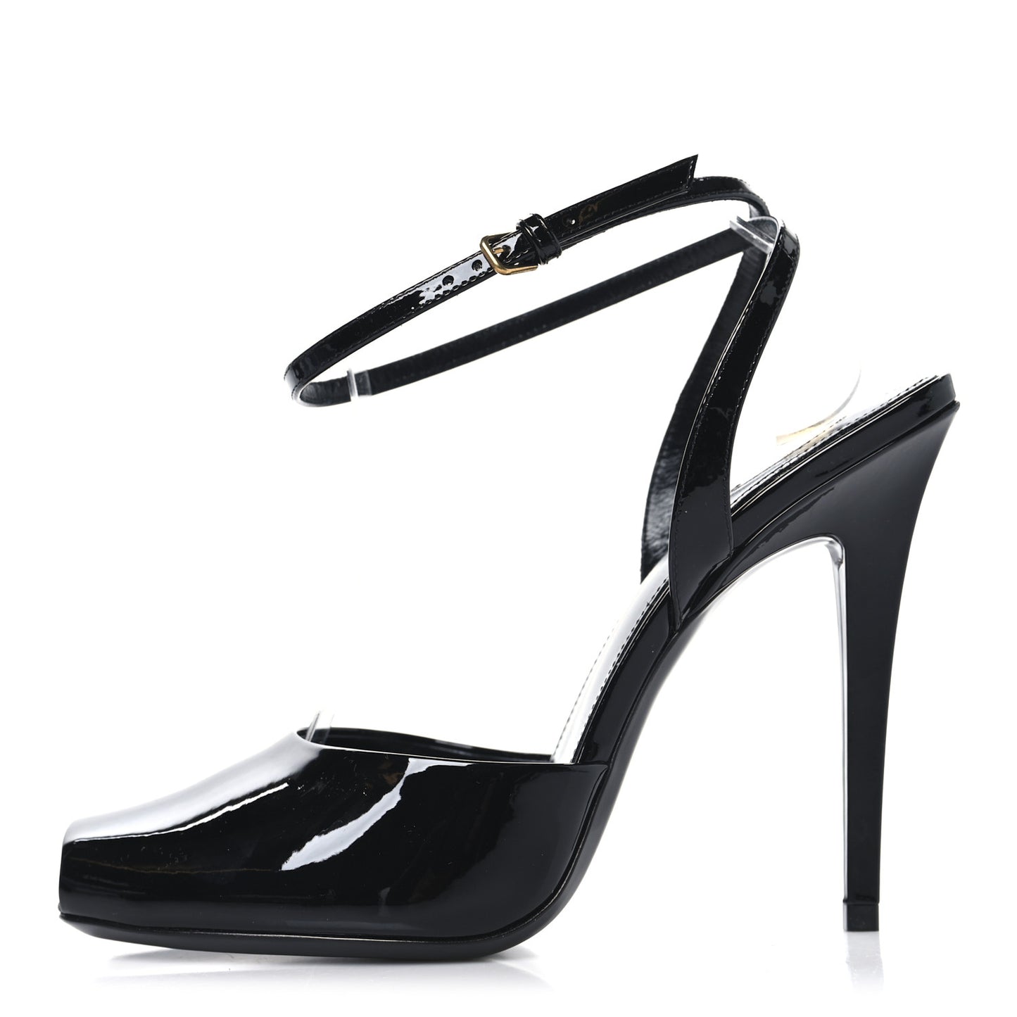 Patent Calfskin La Scandale 110 Sandals 38.5 Black