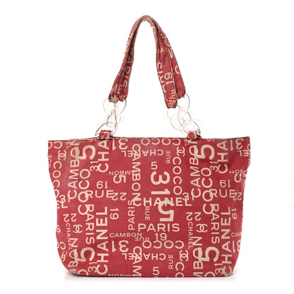 Chanel Canvas 31 Rue Cambon Beach Tote Red 1 of 10