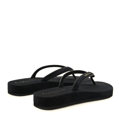 Christian Dior Velvet Diorsea Thong Sandals 40 Black 5 of 9