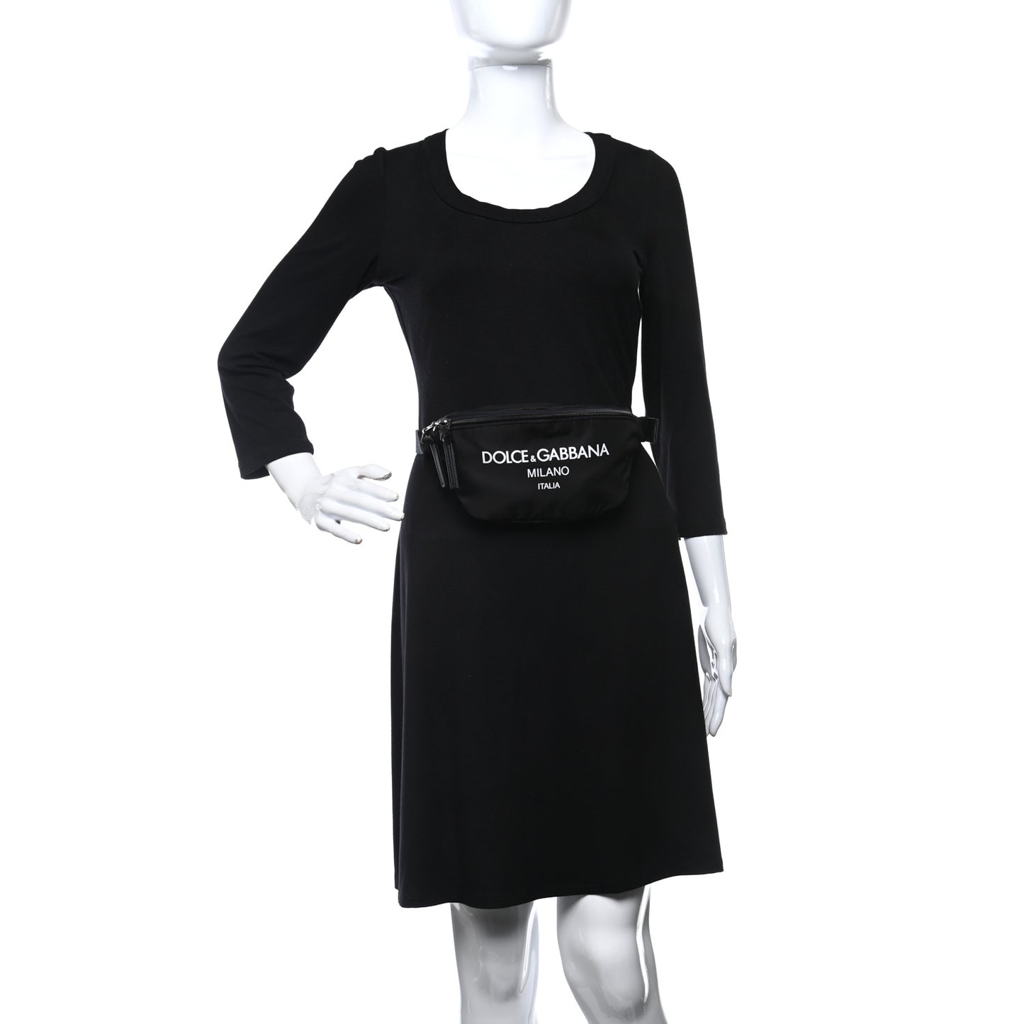 Nylon Logo Belt Bag Black
