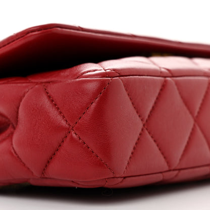 Chanel Shiny Lambskin Quilted Multi Stand Flap Dark Red 9 of 12