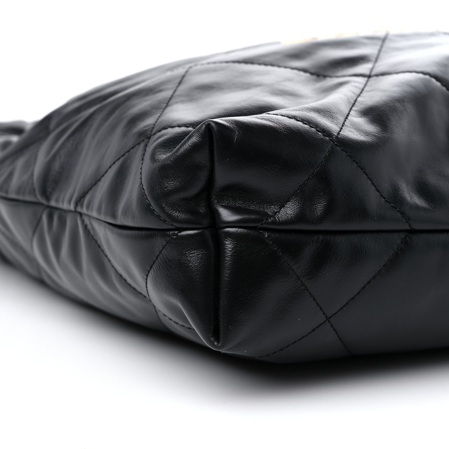 Calfskin Quilted Small Chanel 22 Black