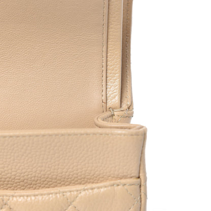 Chanel Caviar Quilted Medium Double Flap Beige 14 of 16