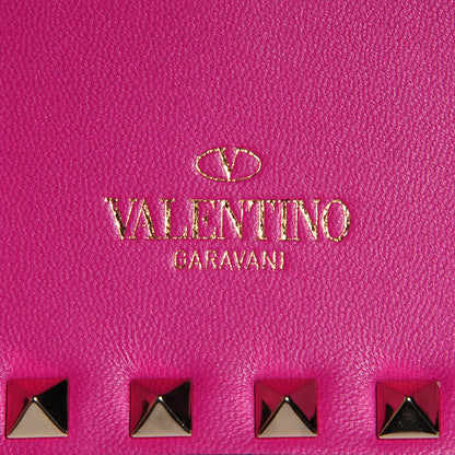 Valentino Garavani Nappa Small Rockstud Wristlet Clutch Fuxia 6 of 8