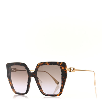 Fendi Acetate FF Butterfly Sunglasses FE40012U Havana 1 of 7