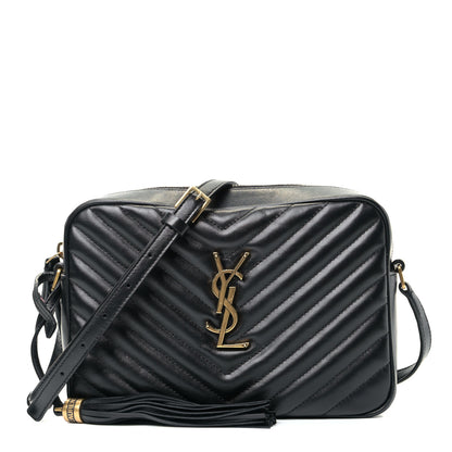 Saint Laurent Calfskin Matelasse Monogram Lou Camera Bag Black 1 of 5