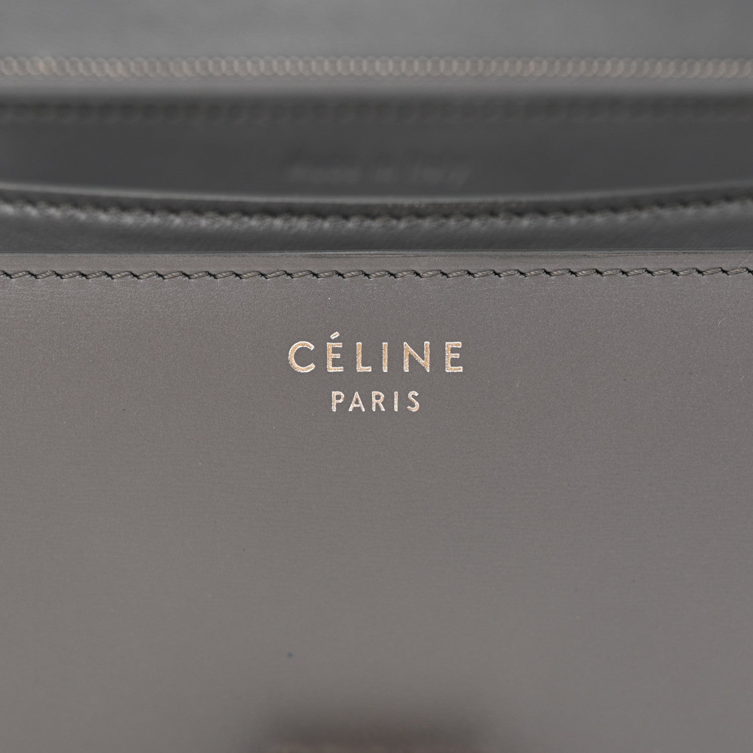 Celine Smooth Calfskin Medium Classic Box Flap Bag Storm 7 of 15