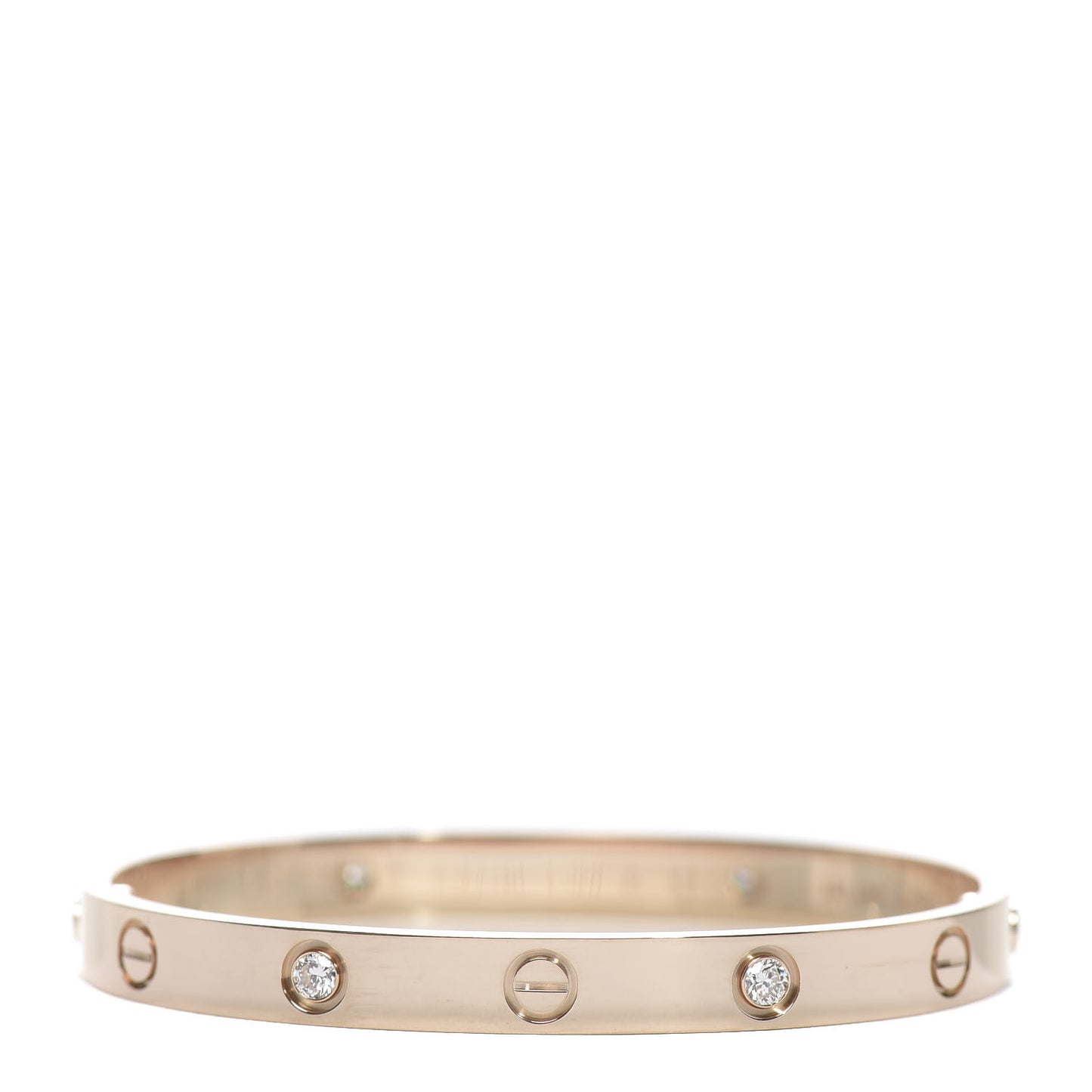 18K Pink Gold 4 Diamond LOVE Bracelet 17