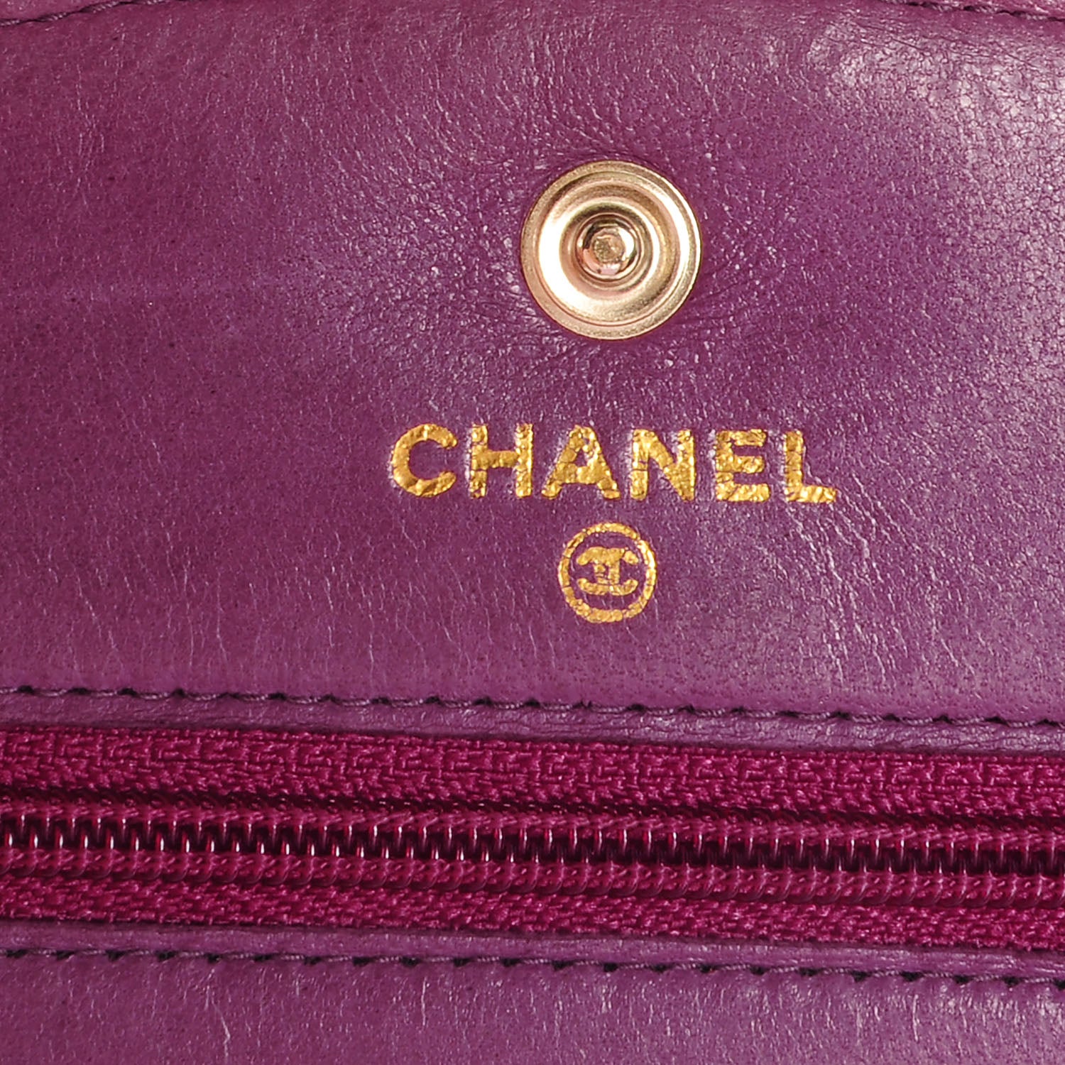 Chanel Caviar Timeless Wallet on Chain WOC Purple 6 of 8