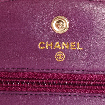 Chanel Caviar Timeless Wallet on Chain WOC Purple 6 of 8