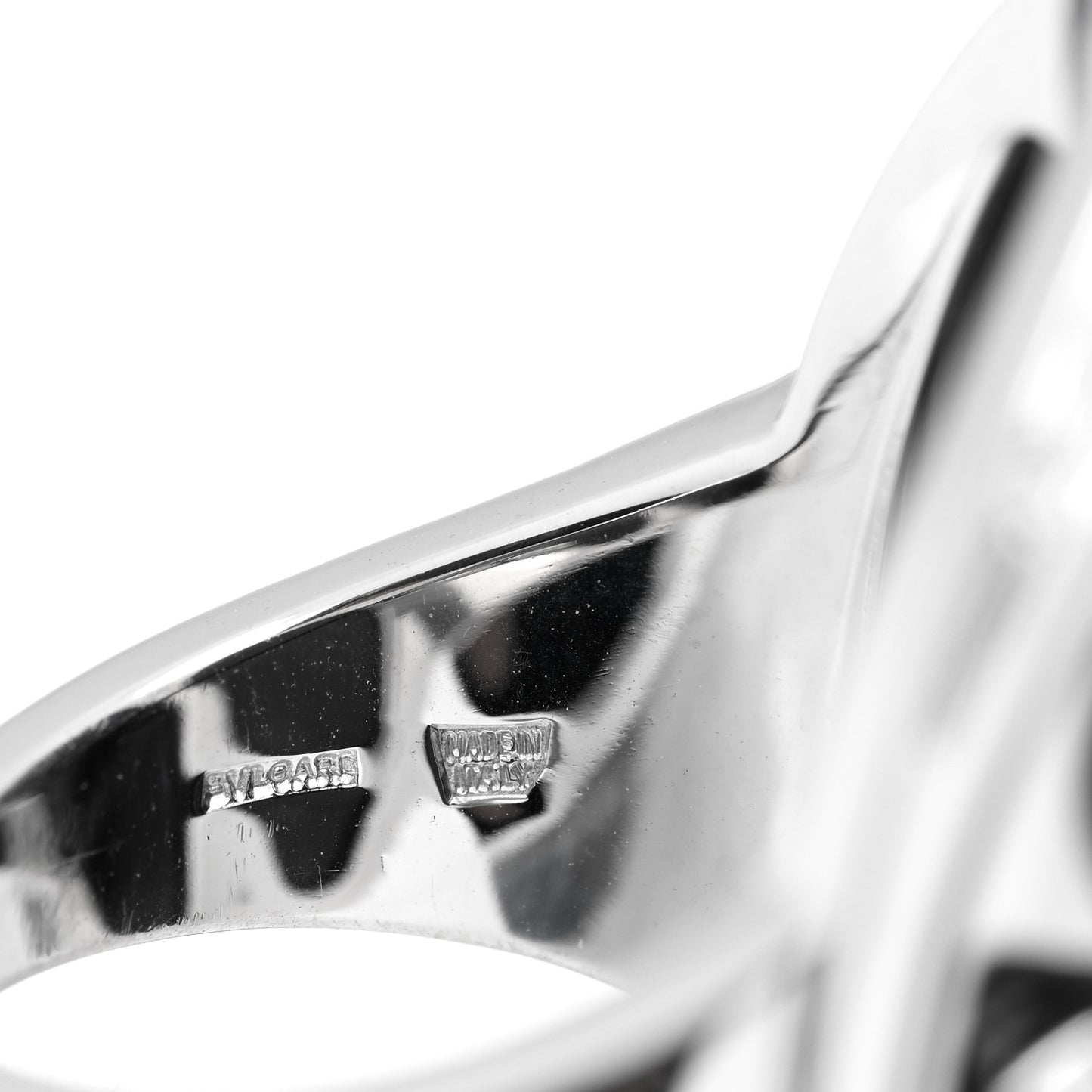 18K White Gold Diamond Black Onyx Intarsio Ring 52 6