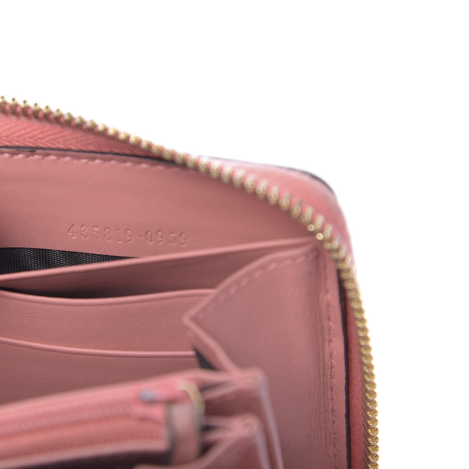 Gucci Lambskin GG Bow Zip Around Wallet Light Pink 7 of 11