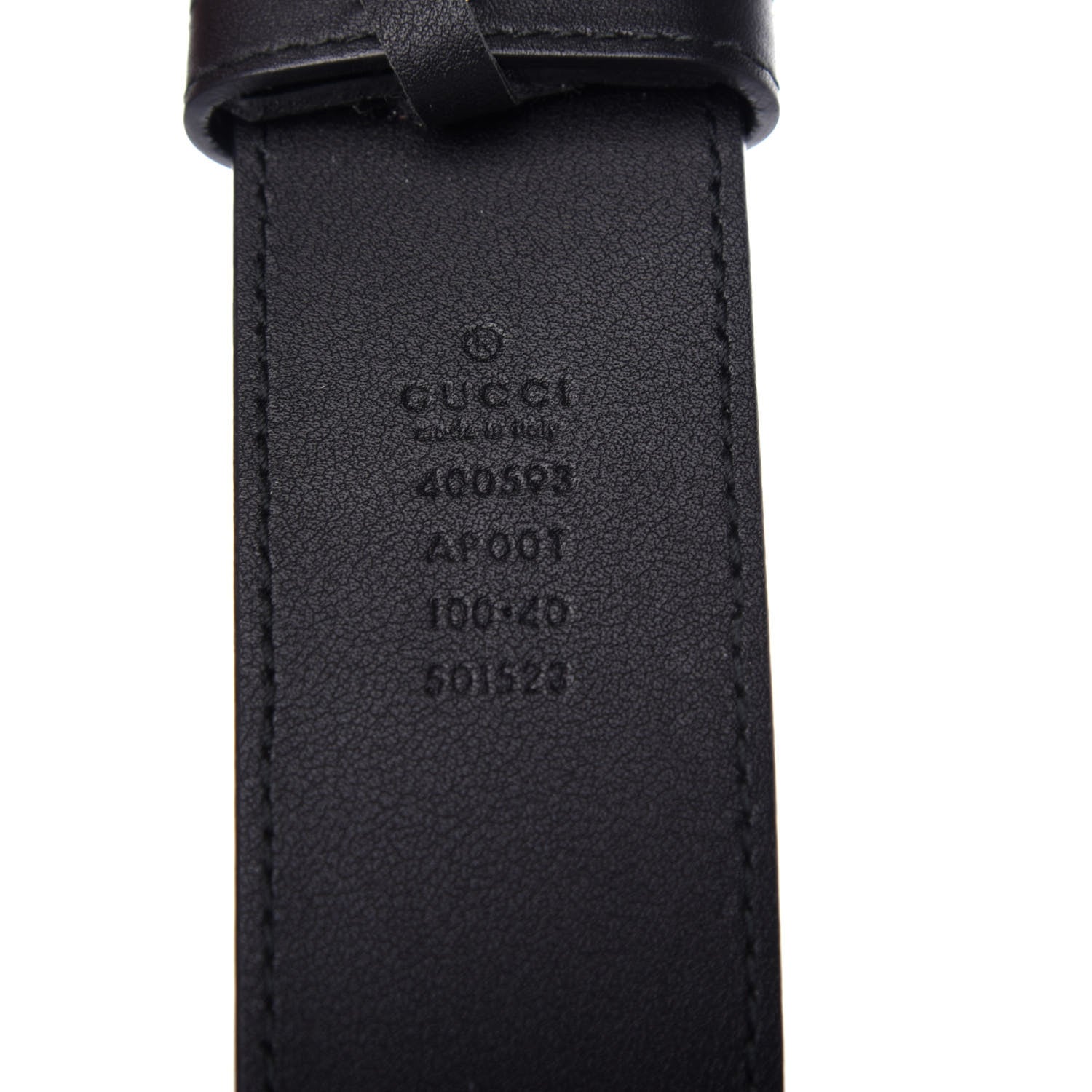 Gucci Calfskin Double G 40mm Belt 100 40 Black 5 of 7