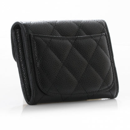 Chanel Caviar Small Compact Wallet Black 3 of 8