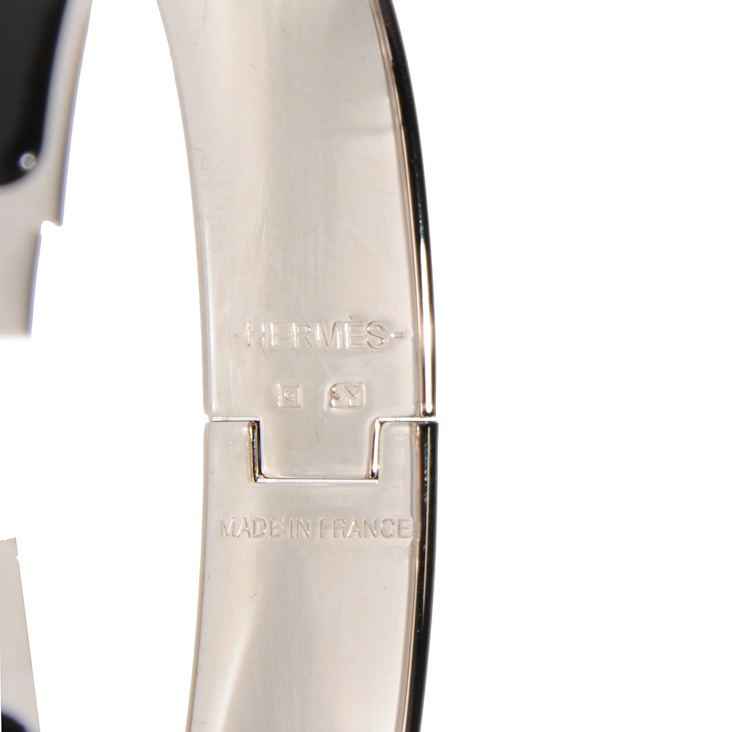 Enamel Narrow Clic Clac H Bracelet PM Black