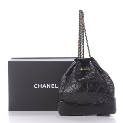 Chanel Aged Calfskin Quilted Small Gabrielle Backpack Black 10 of 10