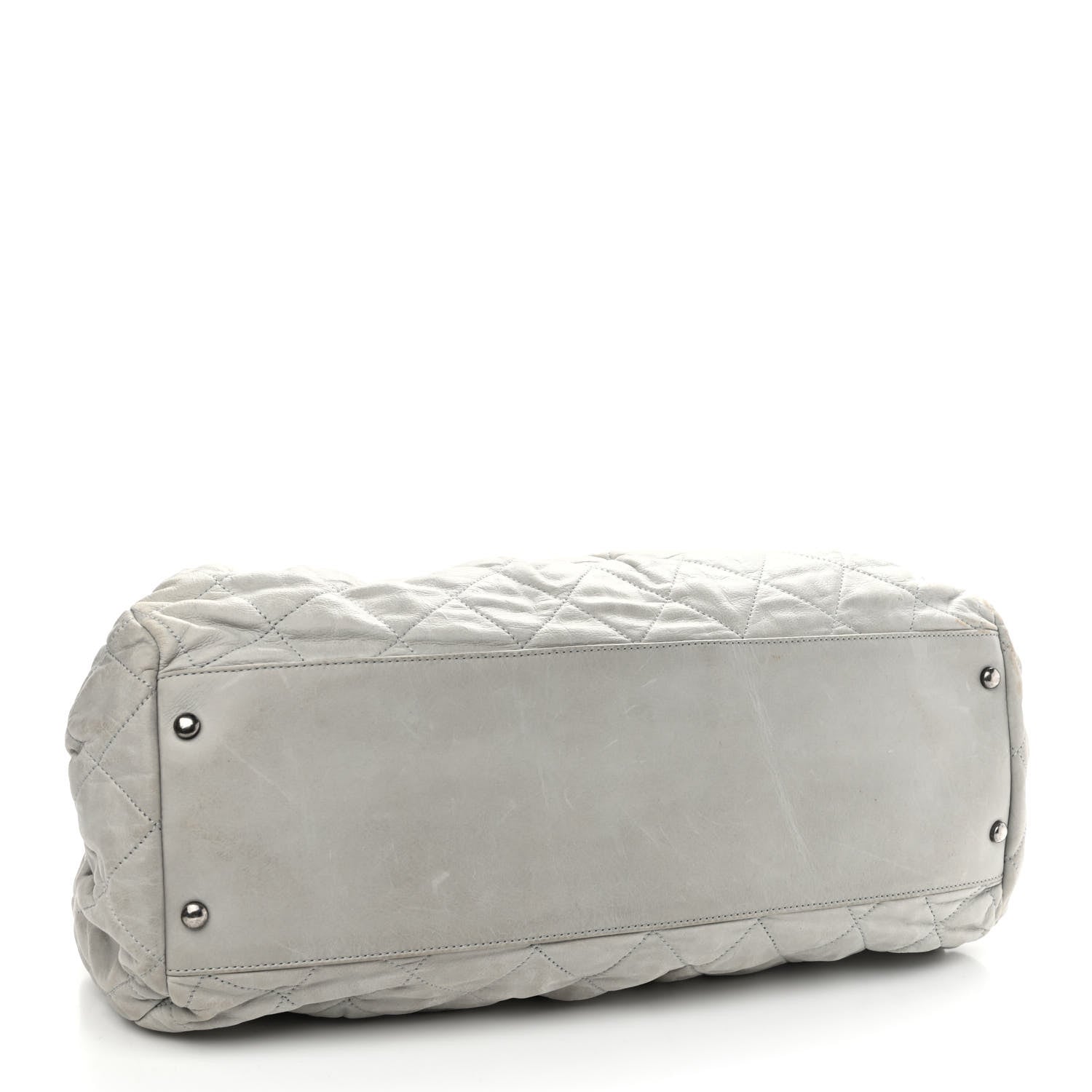 Chanel Iridescent Calfskin Chic Quilt Bowling Bag Grey 3 of 13
