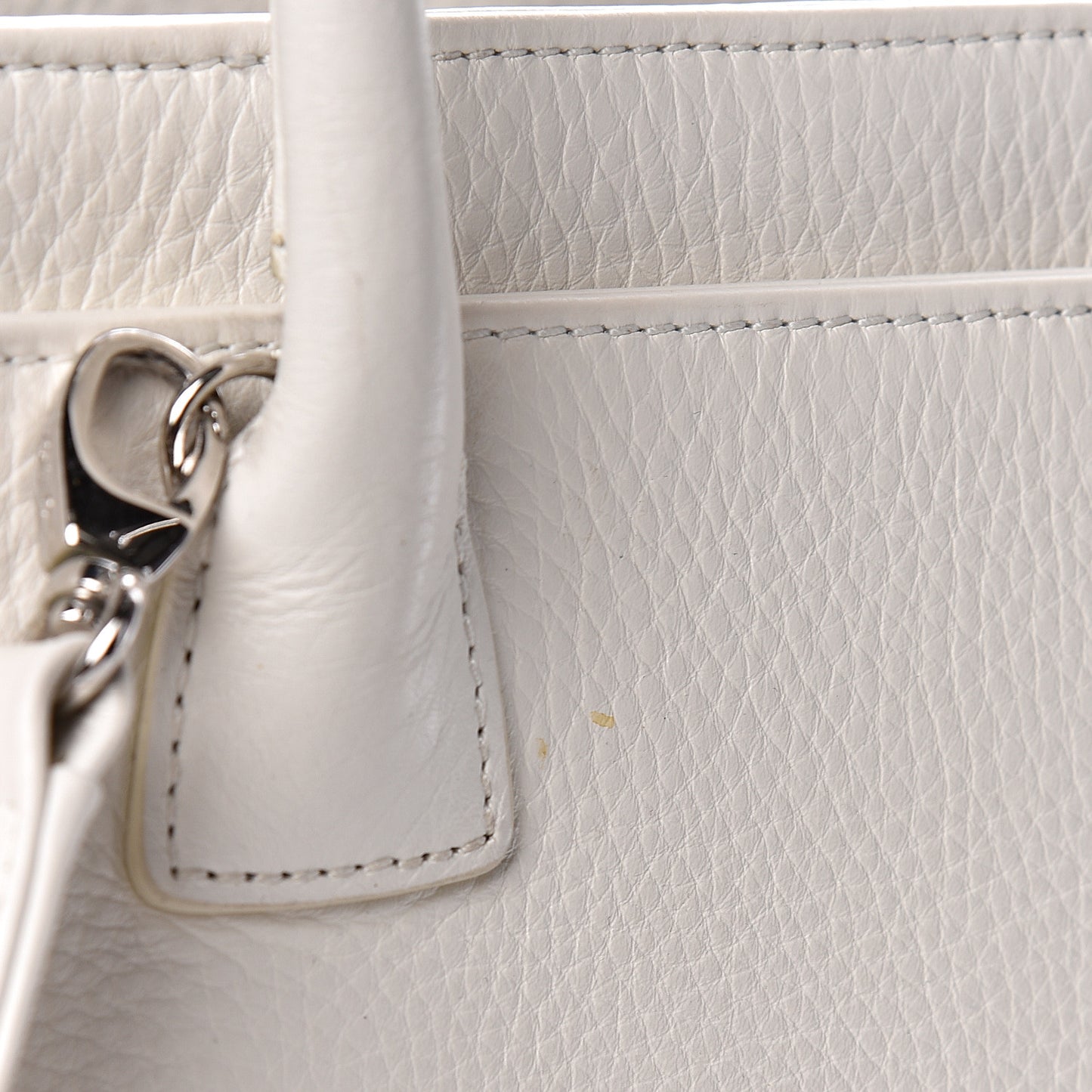Calfskin Cerf Executive Shopper Tote White