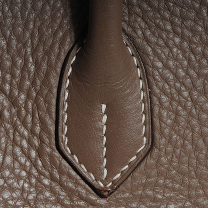 Hermes Taurillon Clemence Birkin 30 Etoupe 6 of 19