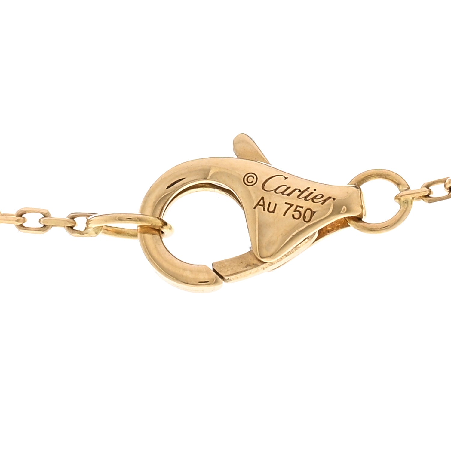 Cartier 18K Yellow Gold Diamond Lapis Lazuli XS Amulette de Cartier Pendant Necklace 4 of 5