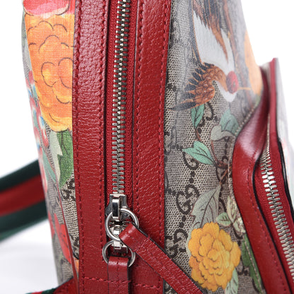 Gucci GG Supreme Monogram Tian Web Small Day Backpack Beige Multicolor Red 16 of 16