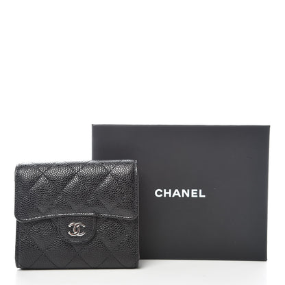 Chanel Caviar Quilted Compact Flap Wallet Black 10 of 10