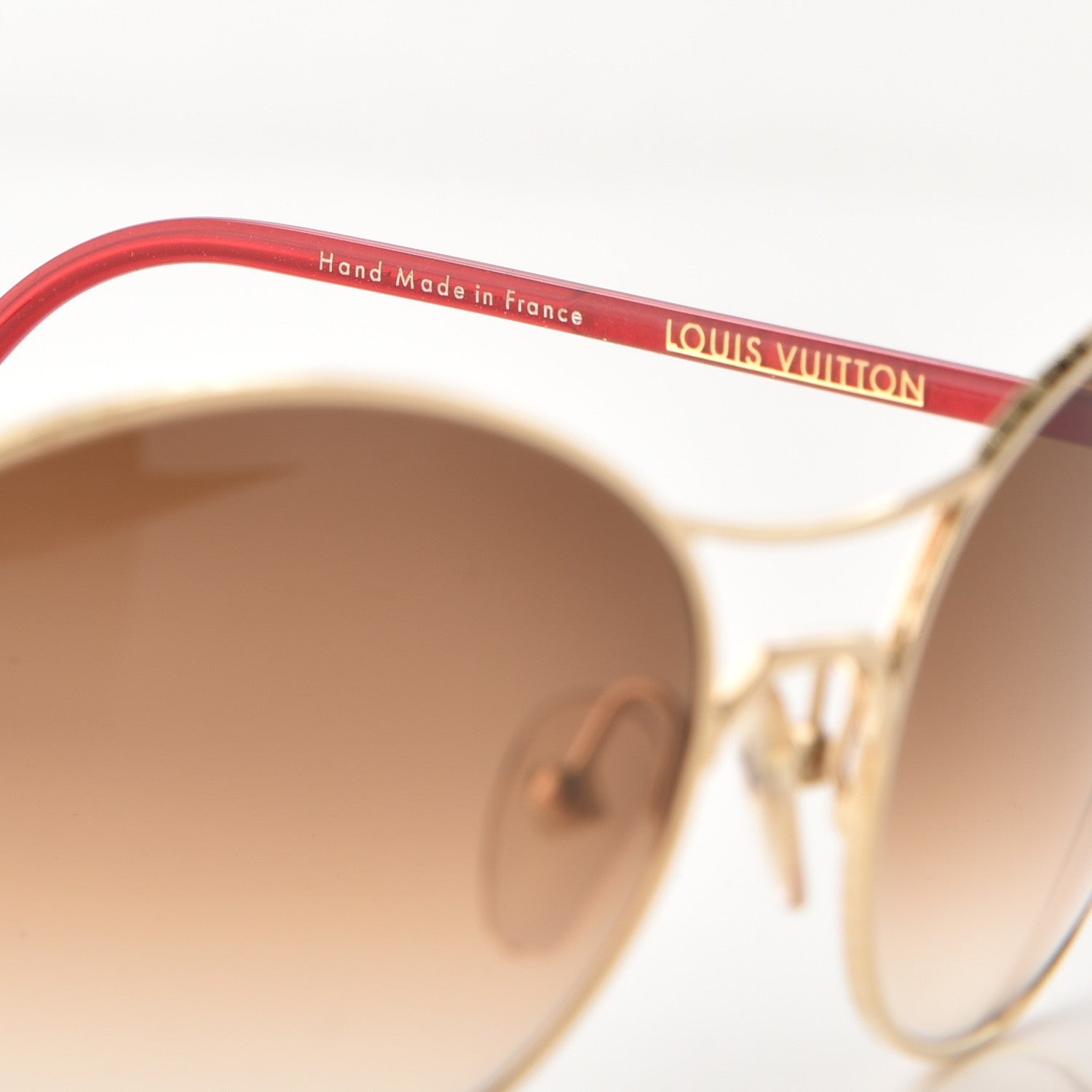 Louis Vuitton Conspiration Aviator Sunglasses Z0081U Gold 6 of 7
