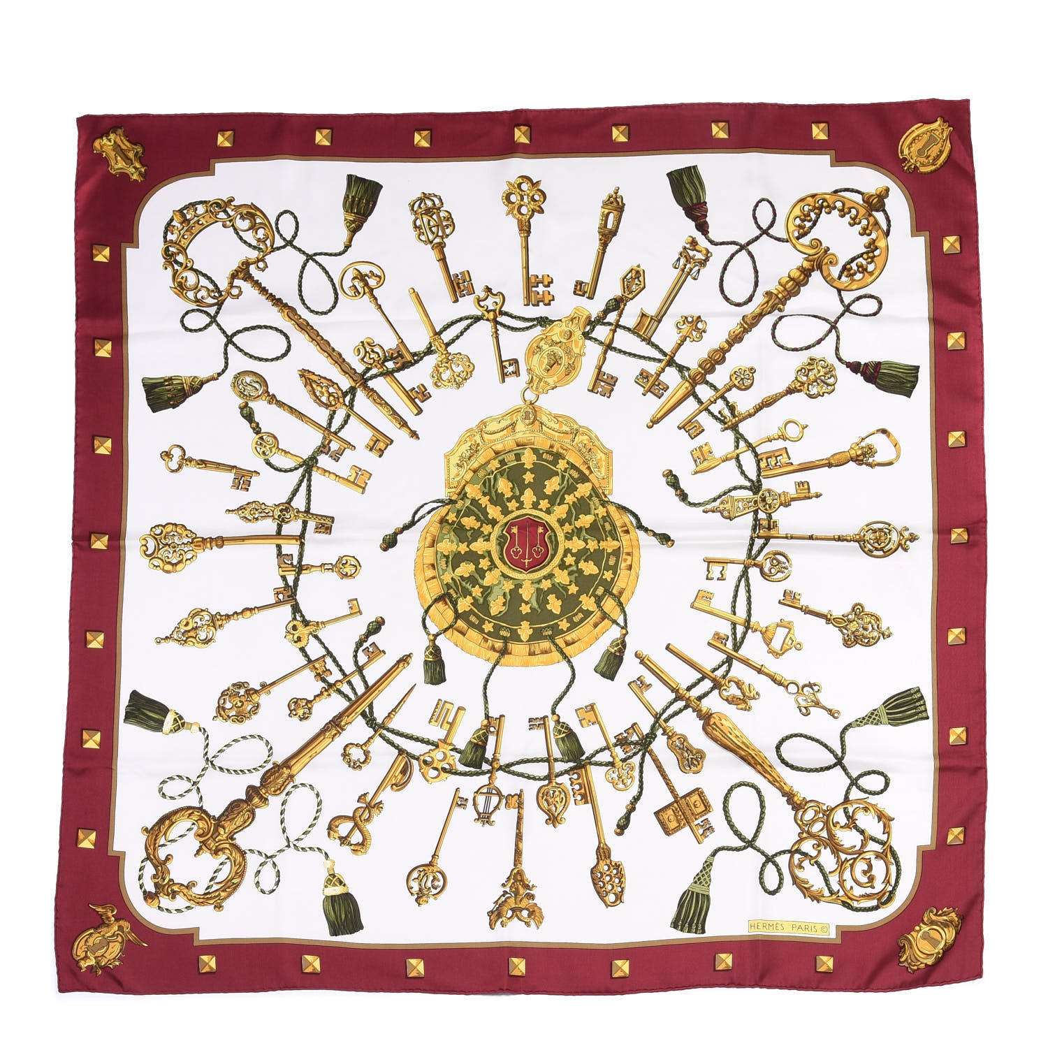 Hermes Silk Keys Les Cles Scarf 90 1 of 3