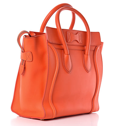 Celine Smooth Calfskin Mini Luggage Orange 3 of 12