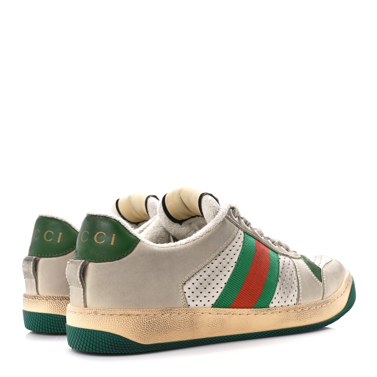 Gucci Nylon Nubuck Web Womens Screener Sneakers Mystic 36.5 Dusty Milk 4 of 10