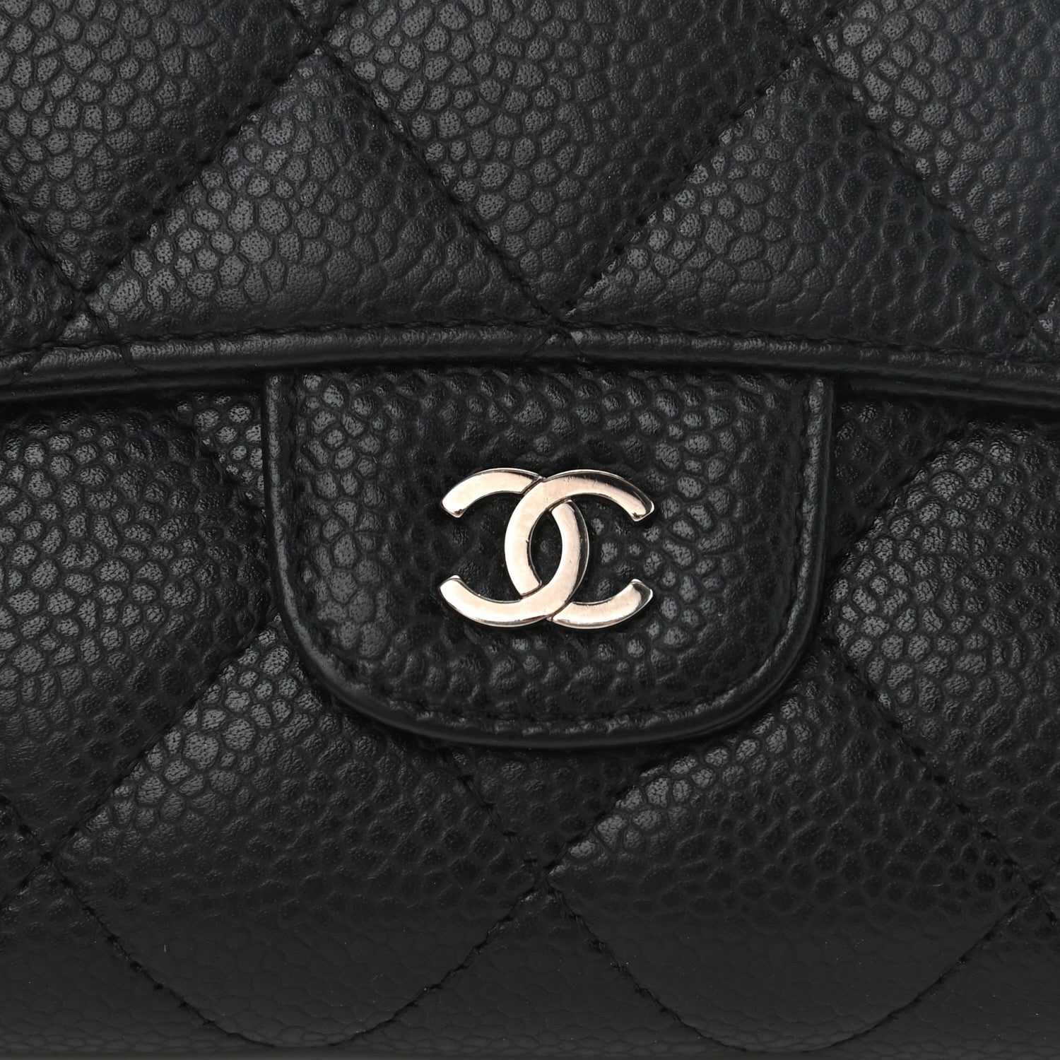 Chanel Caviar Quilted Long Flap Wallet Black 10 of 10