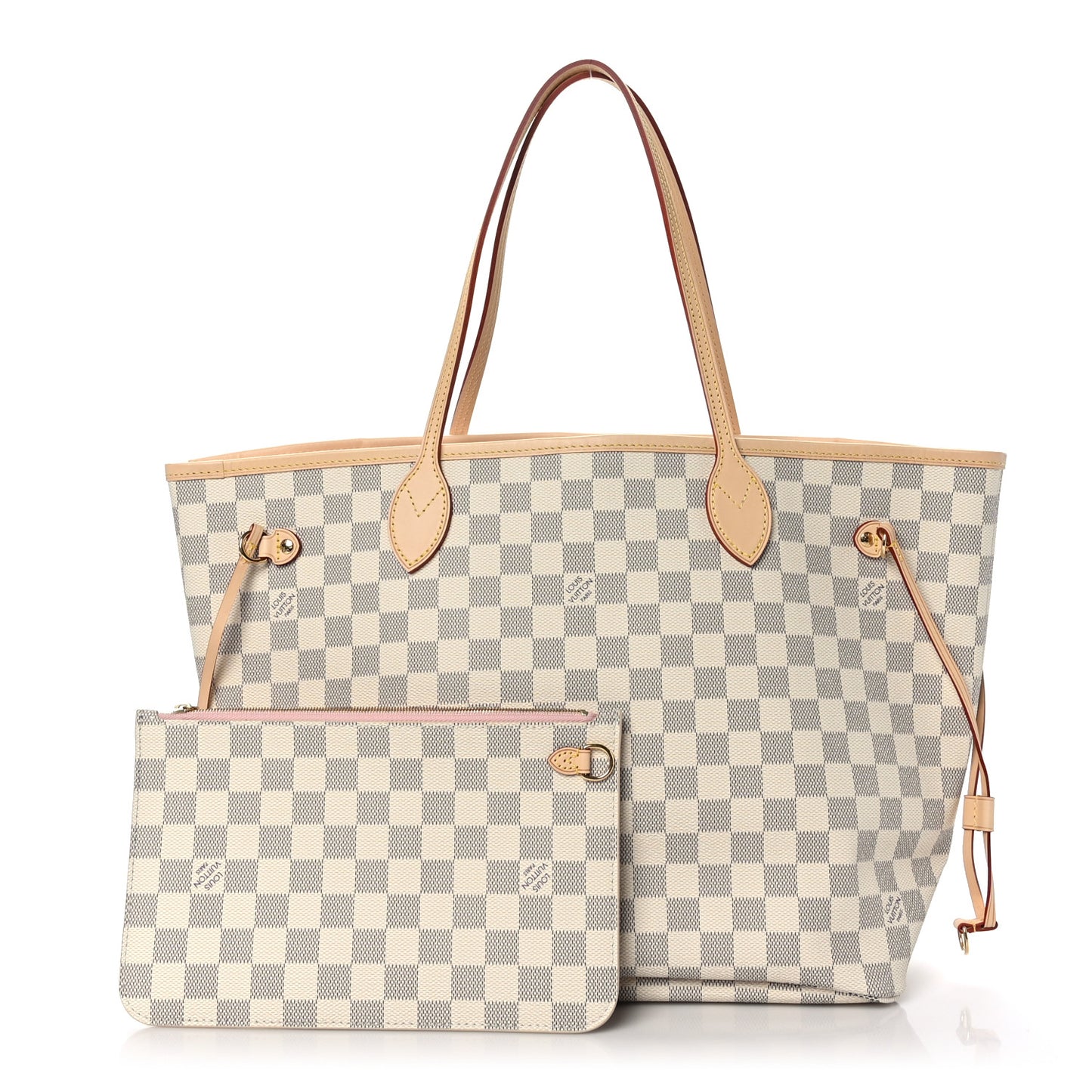 Damier Azur Neo Neverfull MM Rose Ballerine