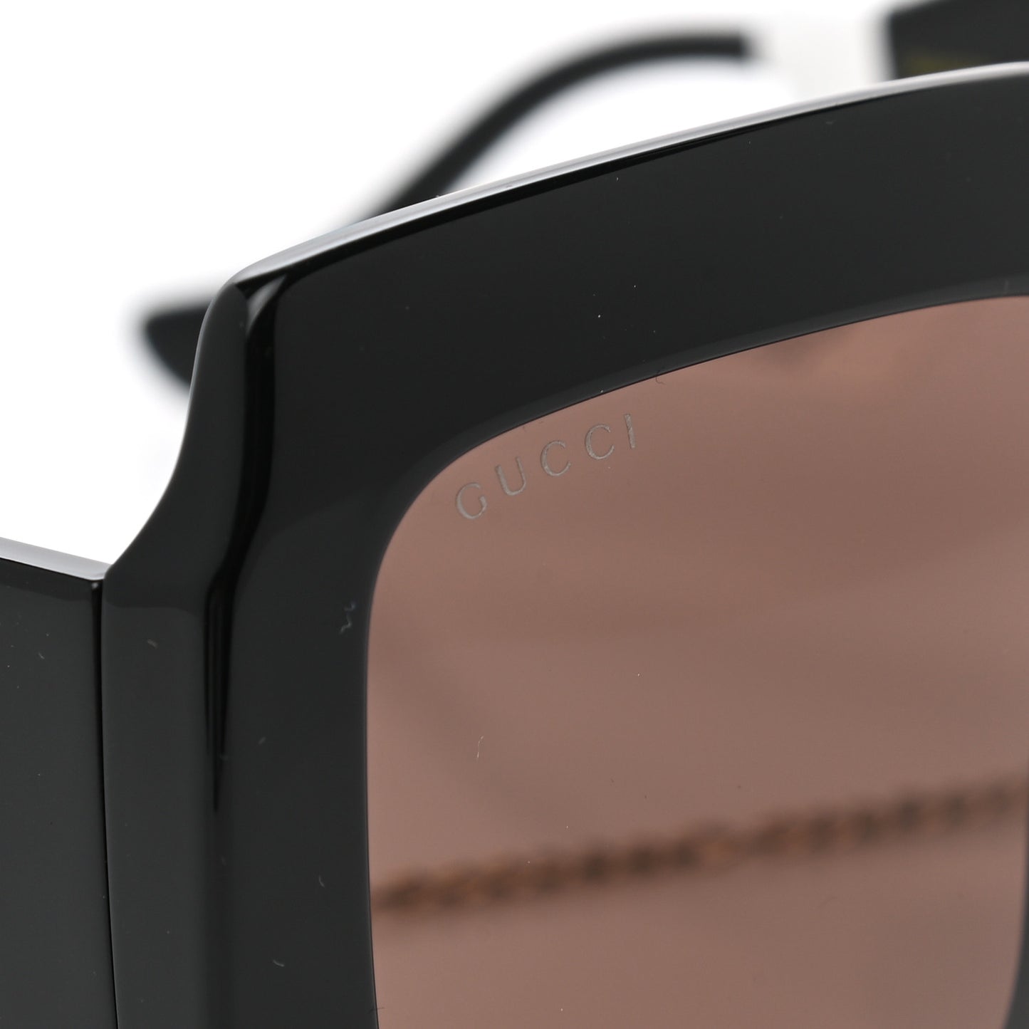 Acetate Square Frame Chain Sunglasses GG1022S Black