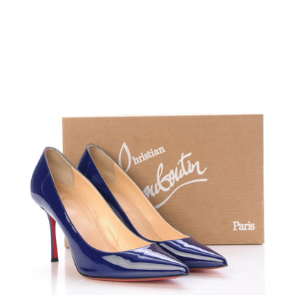 Christian Louboutin Patent Decoltish 85 Pumps 39.5 Encre 16 of 16