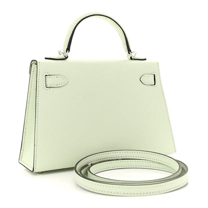 Hermes Chevre Mysore Mini Kelly Sellier 20 Vert Fizz 3 of 10